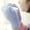 1 Pair Cute Rabbit Wool Gloves Female Winter Mittens Full Finger Gloves Winter Warm Supplies