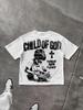 Street Style Trend Printed Short Sleeve Hip Hop High Street Clothing Casual Loose T-Shirt Sports Streetwear Crew Neck Top Unisex