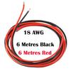 18 AWG Silicone Cable Black and 6m Flexible High Temperature Resistance Tinned Copper For Wiring Electronic [6m Red], Cable, Equipment,