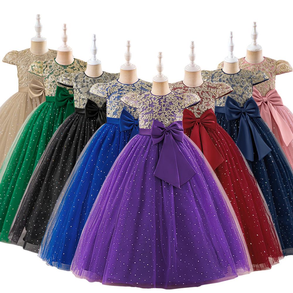 Платье принцессы из тюля для девочек - Пышное платье для девочки-цветочницы, свадебное и выпускное