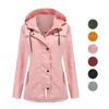 Windcheater for Women Thin Mid-length Hooded Raincoat Spring Autumn Ladies Windproof Waterproof Casual Jacket Outwear Rainwear