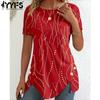 Women's Fashion Casual Summer Spring Short Sleeve O-Neck Blouses & Shirts