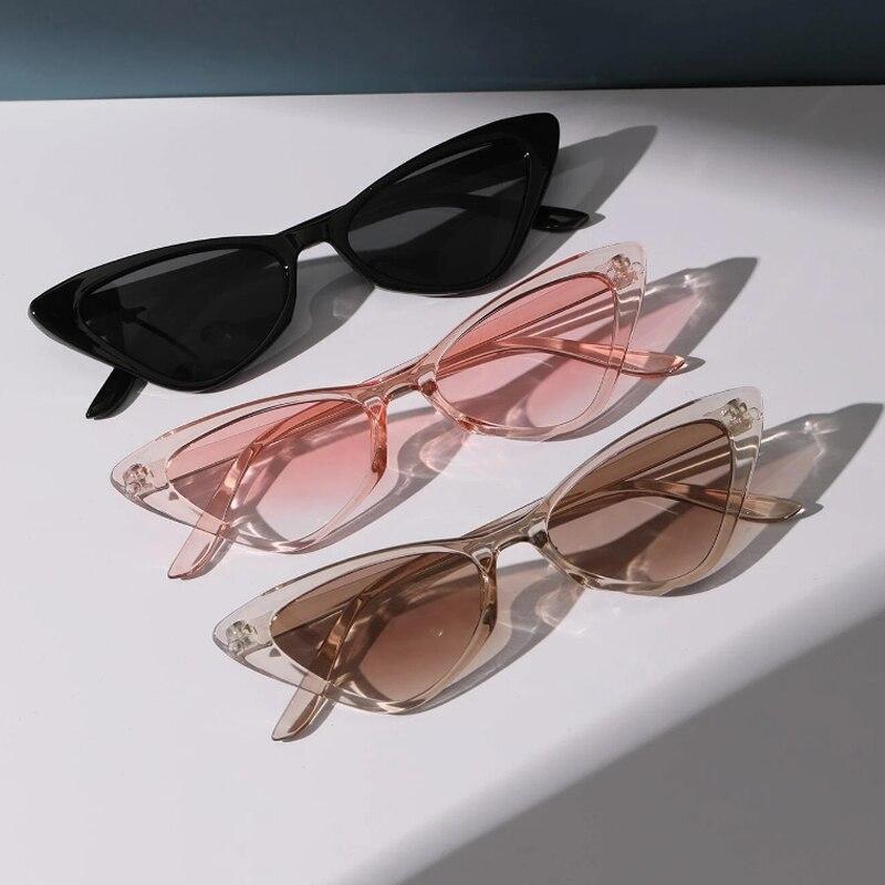 3PCS Women's Cat Eye Sunglasses Unisex Classic Small Frame Outdoor Goggle Shades Vintage Design UV400 Sun Glasses for Female