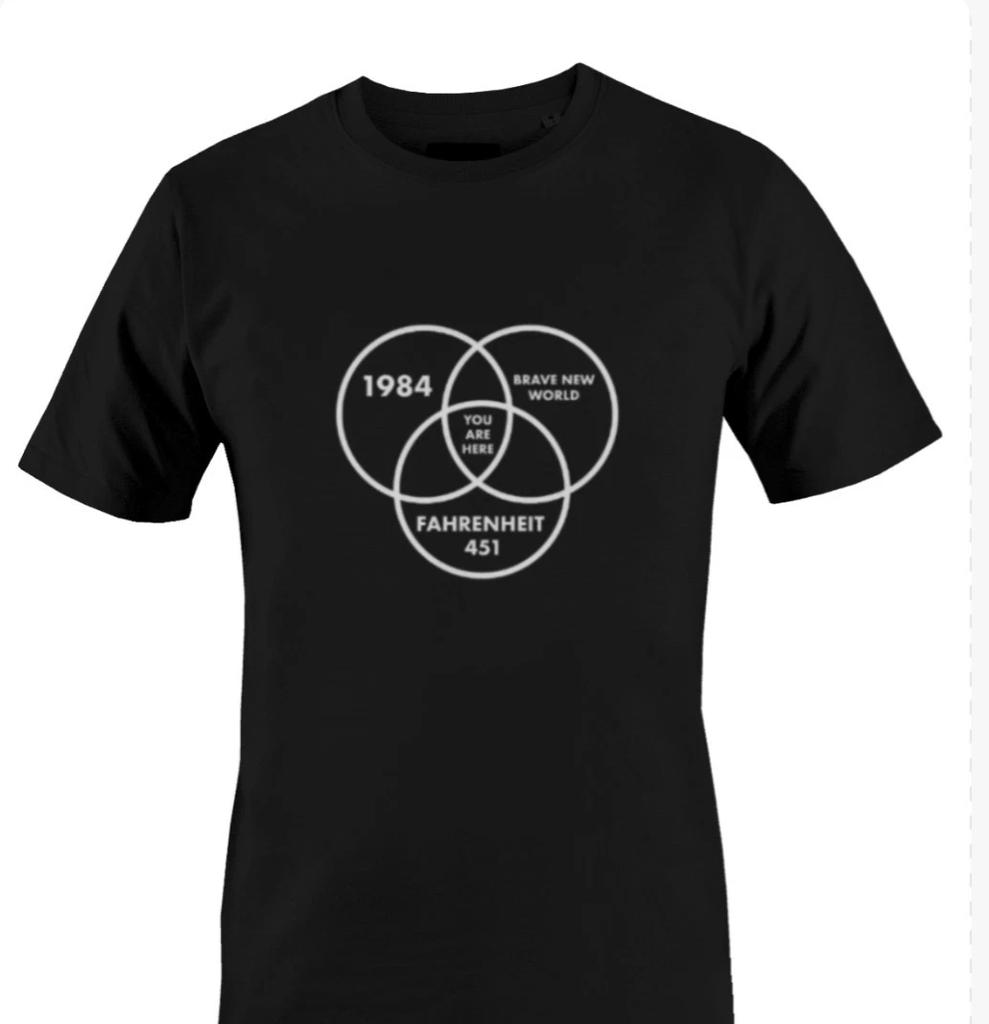 Dystopian Venn Diagram You Are Here Funny 80's T-Shirt Mens All Sizes