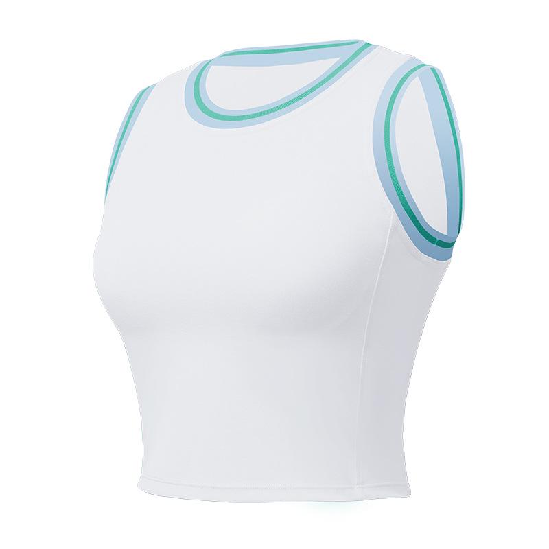 Ретро цветной блок без рукавов спортивный бюстгальтер для йоги