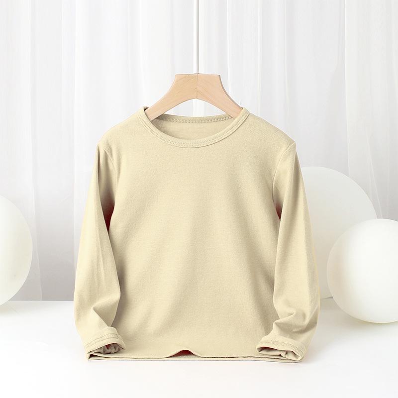 Kids' Spring & Autumn Korean-Style Cotton Long-Sleeve T-Shirts