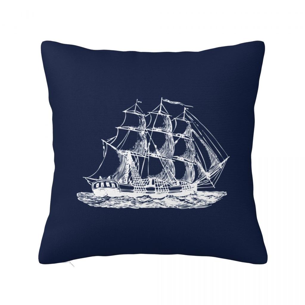 Nautical Red Navy Anchor Square Pillow Cases Cushion Covers Awesome Zippered Decorative Pillowcase for Sofa 45*45cm