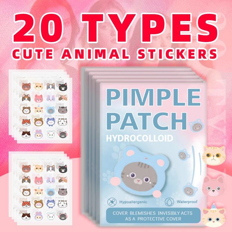 600 шт. Мультяшные патчи от прыщей в форме животных, наклейки для ухода за кожей, инструменты для макияжа