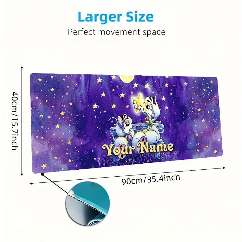 Diddl Custom Name Large Size Mouse Pad Large Gaming Table Cushion Non-slip Laptop Tablet Big Mousepad XXL Mat Mini PC Playmat With Lock edge