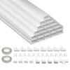 Wire Cover, Cable Cover, Concealed Wire Cover, Cord Protector, Cable Cover, Cable Cover, Easy Installation (White, 20-Piece Set, 401.50.9cm)