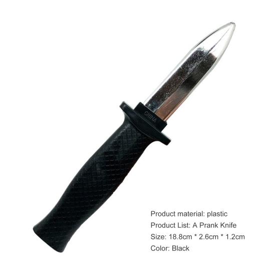 Имитационный резак Простой Реалистичный Интересный Веселый Трюк Подделка Противоскользящий Поддельный Шалость Телескопический Кинжал Игрушка Реквизит для Развлечений