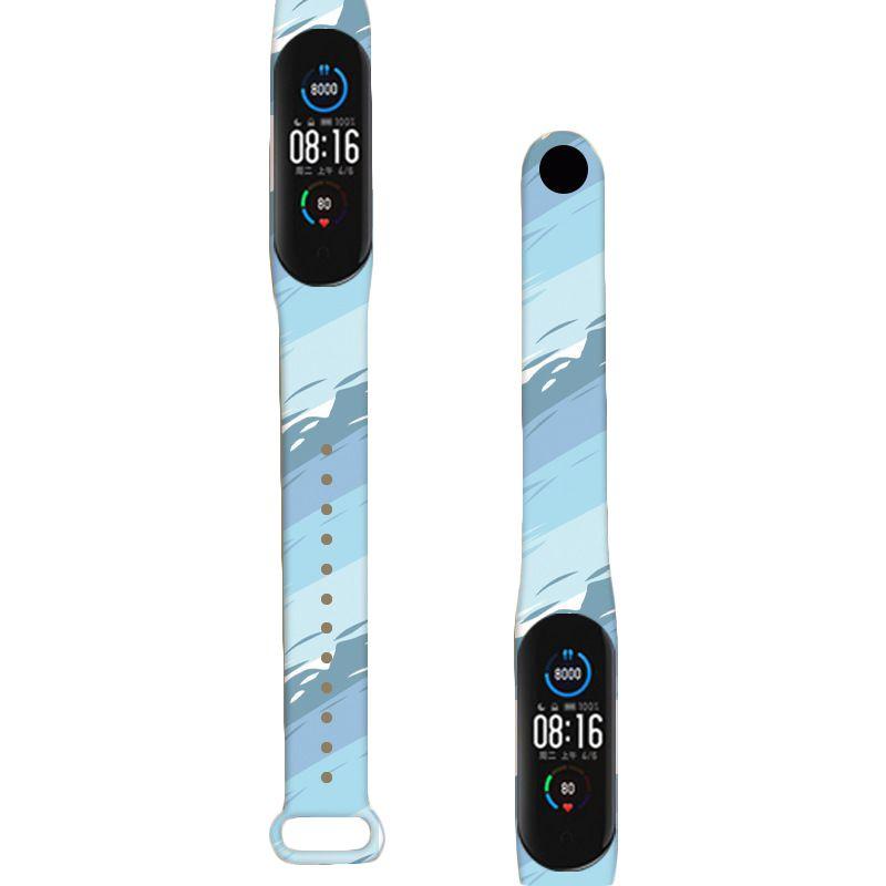 Стильный ремешок с граффити в стиле Моранди для Xiaomi Mi Band 3/4/5/6, регулируемый и влагостойкий