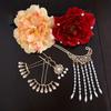 1 Set Chinese Style Tang Dynasty Hairpin Pearl Flower Hair Comb  Cheongsam Accessories