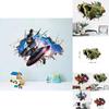 Colorful Avengers 3d Wall Decal For Kids Room Superhero Mural Removable Peel And Stick Wallpaper