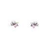 The Kiss Disney Princess Ariel 10K White Gold Earrings (Disney Collection) Women's DI-WPE1801PSP