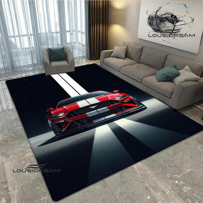 3D ковер с логотипом автомобиля M-Mustang, кухонные коврики, нескользящий ковер, уличные ковры, ковер для зоны, декор спальни, подарок на день рождения