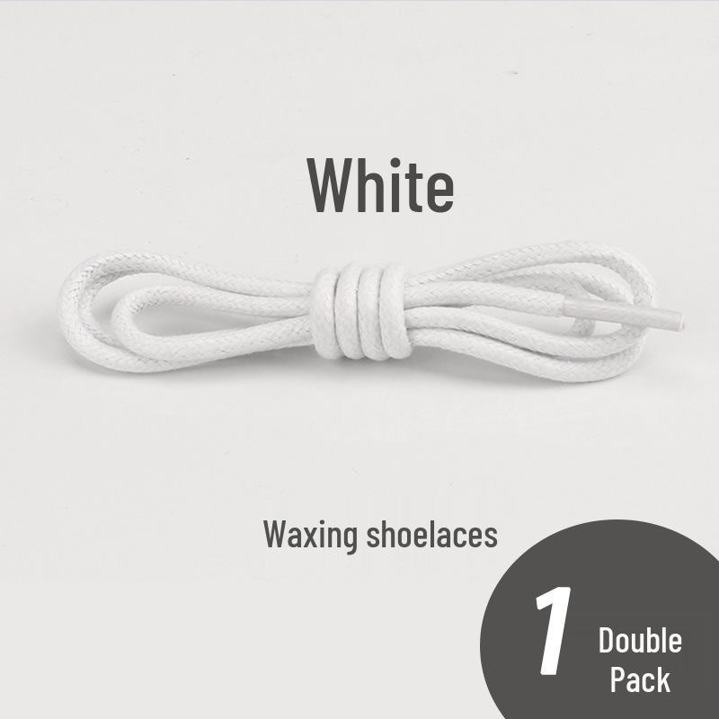 Мужские и женские черные, белые, коричневые круглые вощеные кожаные шнурки для ботинок – повседневный, мартин и рабочий стили