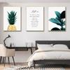 Скандинавская картина с ананасом, настенные постеры, Cuadros Decoracion, постеры и принты, растительный художественный постер, холст, картина без фоторамки