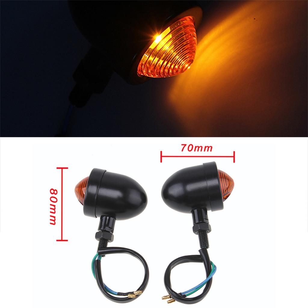 Мотоциклетные универсальные указатели поворота, мини-мигалка, янтарный индикатор, сигнальная лампа 12 В, ретро-мигалка для мотоцикла, аксессуары для гонщиков Cafe Racer
