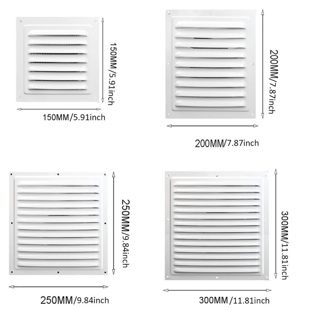 Heating Cooling Vents Plate Air Vent Grille Aluminum Alloy Insect Screen Cover Ventilation Cover
