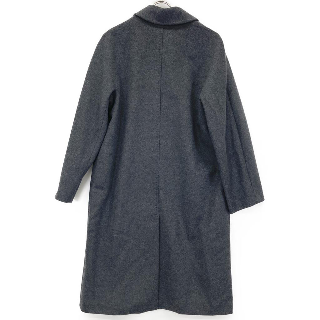 Max MaraWEEKEND 501602936 Пальто Честерфилд из 100% шерсти цвета древесного угля 42 серыйБ/у