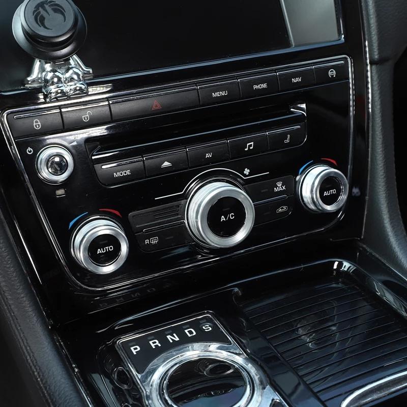 4 шт./компл., алюминиевый сплав, автомобильный кондиционер, ручка регулировки громкости, накладка, подходит для Jaguar XJ 2010-автомобильный интерьер