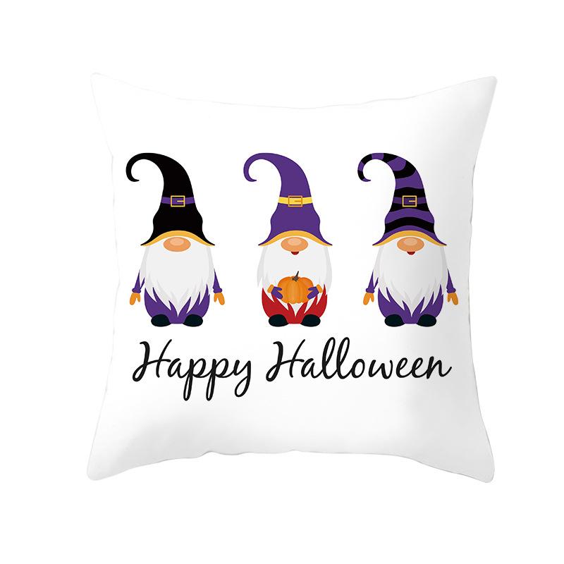 New Halloween Cushion Cover Home Gift Sofa Cushion Peach Leather Velvet Car Bedside Pillow Cover