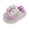 Fashion Cute Children's Cotton Slippers Baby Girl Princess Bow Velvet Thermal Shoes Winter Indoor Home Cotton Mop