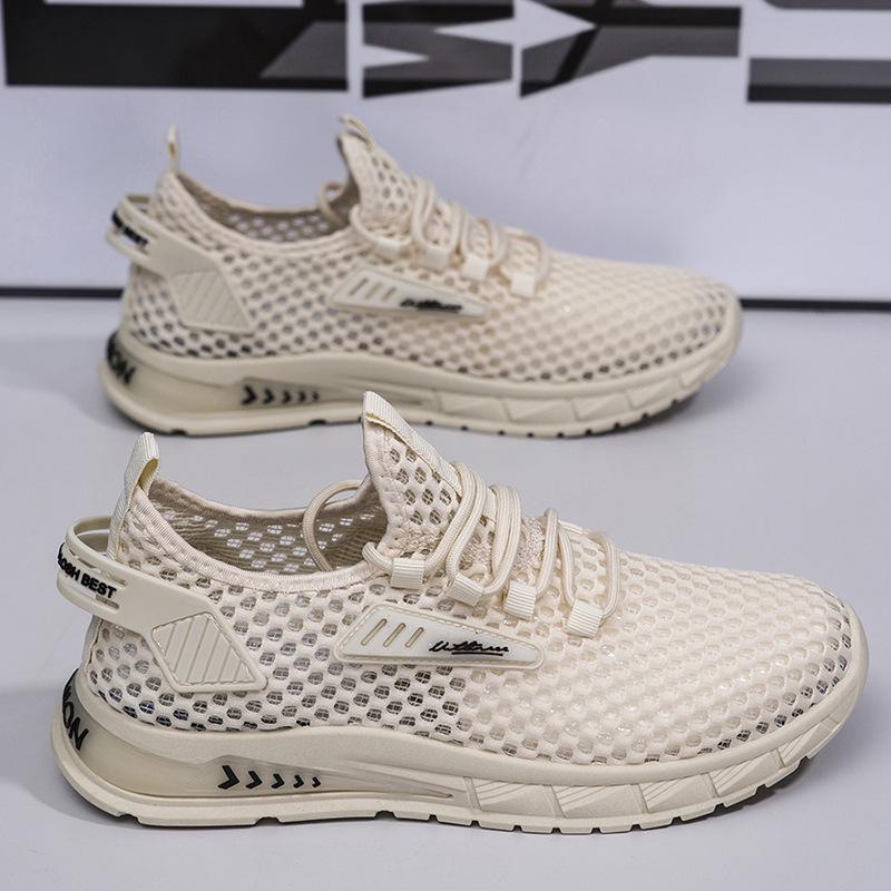New Oversized Men's Shoes Hollow-out Breathable Casual Net Shoes Men's Summer Style All Sports Fashionable Shoes