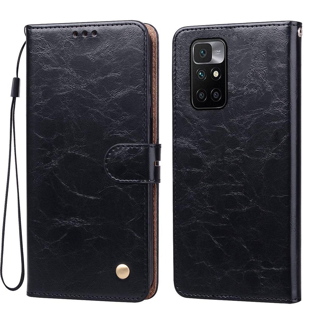 Винтажный чехол-бумажник с текстурой Crazy Horse из ПУ-кожи для Xiaomi Redmi 10, 10 2022, с держателем для карт, подставкой, противоударный защитный чехол