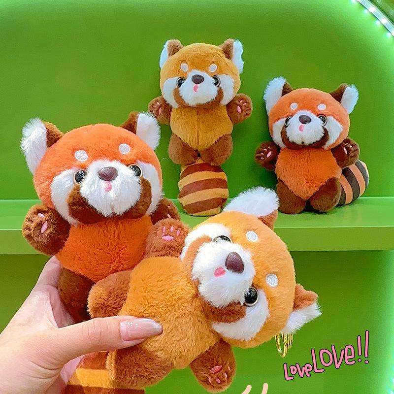 Детская милая плюшевая кукла-енот, брелок-подвеска, забавная кукла-сувенир из зоопарка для мальчика и девочки, подарок на день рождения