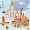 28-Piece Animal Domino Wooden Puzzle - Early Education Building Blocks for Children