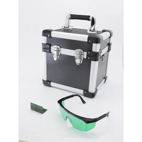 Yamashin Seisaku (Y'sGOD JAPAN) Aqua Green Sensor Laser Level (Main Unit + Receiver) Type LDR-9s-J (4 Vertical Lines, 4 Horizontal Lines, Ground Line