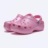 Crocs Классические блестящие туфли-сабо на платформе розового цвета 207241 6wy