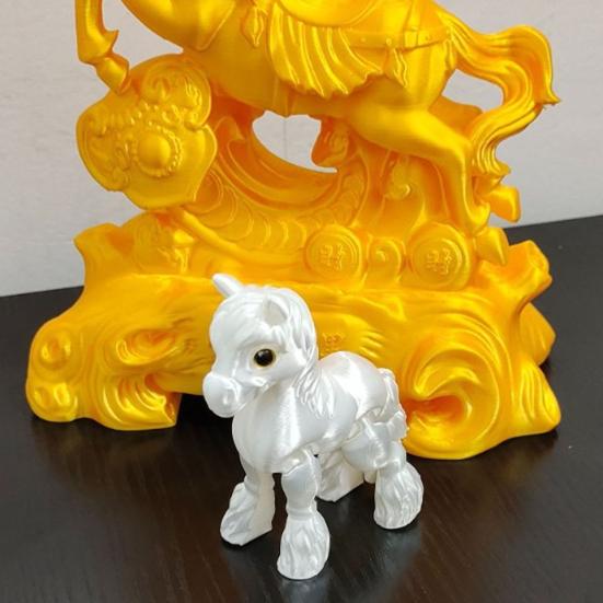 Напечатанная на 3D-принтере игрушка-непоседа в виде лошади, фигурка пони с подвижными суставами, образовательная модель статуэтки животного, настольное украшение