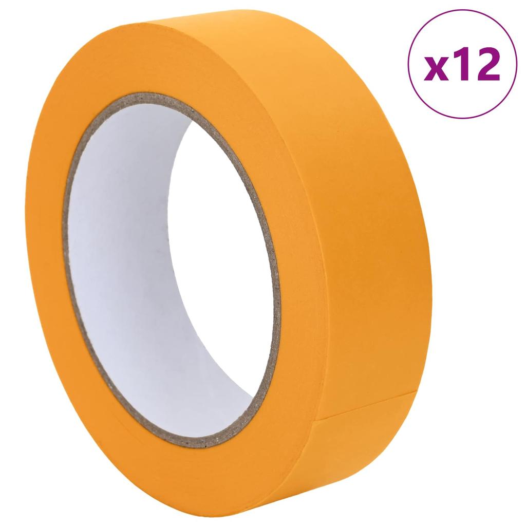 Painter s Masking Tape 12 pcs Yellow 30 mm x 50 m Paper