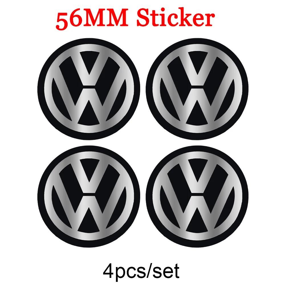 lijk1 4pcs 56/60/65mm Car Wheel Center Hub Caps Dust Cover Sticker For Volkswagen GTI Golf Polo Passat VW CC Tiguan T-ROC Jetta Taigo