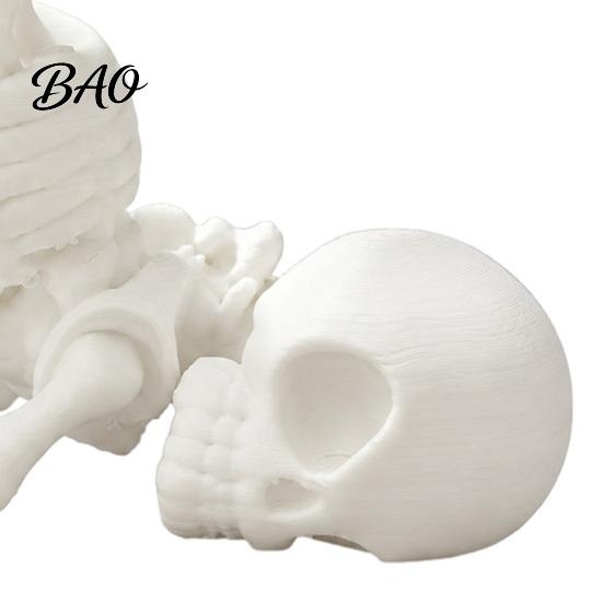 3D Printed Skeleton Model Break Dancing Figurine, Posable Articulated Skull Statue, Creative Gift for Men Funny Handstand Decor, Novelty Halloween
