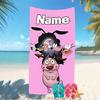 Customizable personalized beach towels Courage the Cowardly Dog themed designs.Suitable for the beach, yoga, sports;ideal as beach accessories