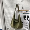 Сумка через плечо, студенческая сумка для занятий, двойное назначение в стиле ins, однотонная японская холщовая сумка, женская сумка через плечо большой вместимости