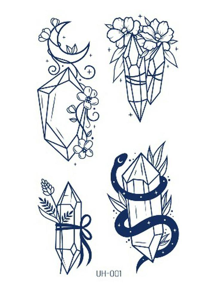 Водостойкие полуперманентные татуировки-наклейки на травяной основе для мужчин и женщин