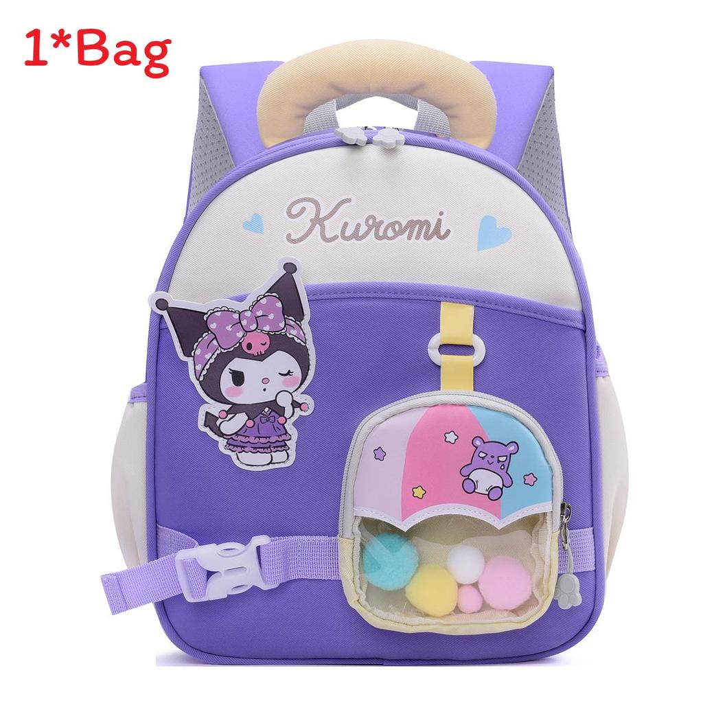 Мультяшный детский рюкзак Kuromi и Капибара из дышащей ткани Оксфорд для школы