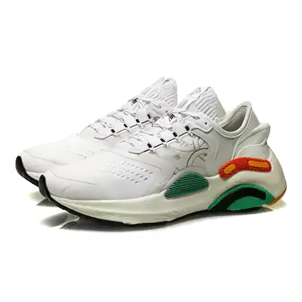 Мужские низкие беговые кроссовки Li Ning Arashi Plus, нескользящие и дышащие, бело-многоцветные ARHQ071-11