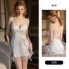 Women's Satin Deep V Push Up Padded Flutter Sleeve Cami Robe Lounge Set