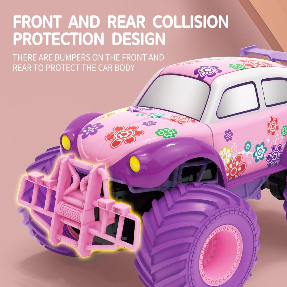 2204 New Pink Rc Car Electric Drive Off-Road 2.4G Big Wheel High Speed Purple Remote Control Trucks Girls Toys for Children