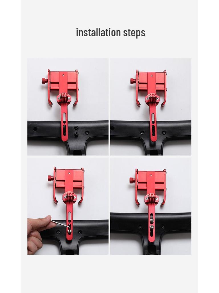 Аэро Интегрированный Руль для Шоссейного Велосипеда с Алюминиевым Креплением Двойного Назначения для Телефона, Фонаря и Камеры