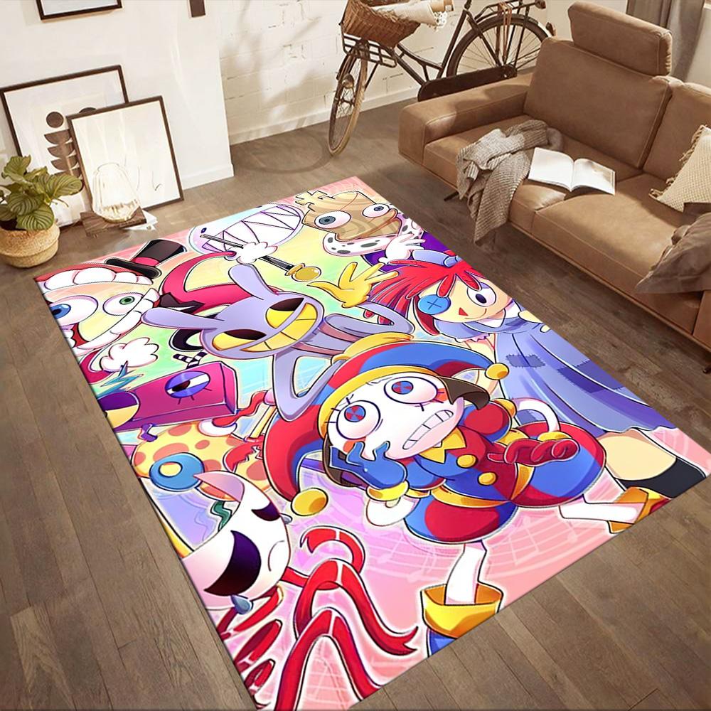 Digital Circus Area Rug Suitable for Dormitory Hallway Bedrooms Entryway Antislip Carpet Anime Office Decor Perfect Gift for Women/Men