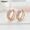 SIMJOO Rose Gold Color Earrings with Diamond-studded Earrings Earrings Clasp Minimalist Personalized Earrings