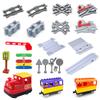 Kids Train Track Accessories Large Building Blocks DIY Railway Toys Big Blocks Compatible Duploed STEM Educational Gift Toddlers