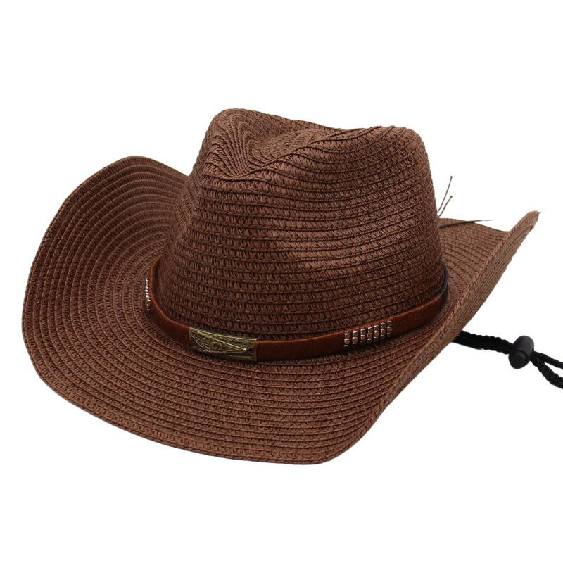 Cowboy Straw Hat Prairie Hat Ethnic Style Beach Hat Riding Hat